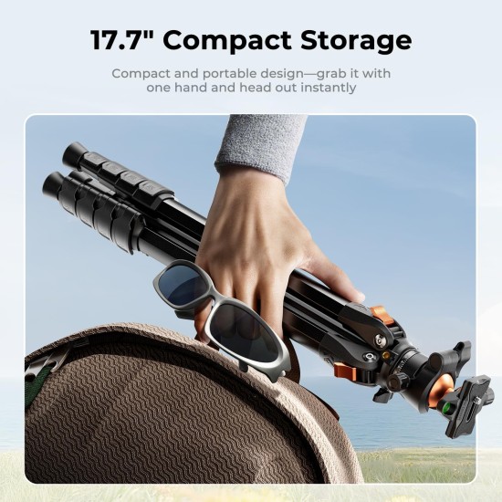 K&F Concept 73" Compact Camera Tripod(A305A3+BH-40)